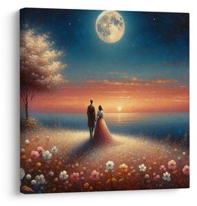 Tablou plimbare romantică printre flori