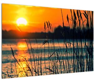 Tablou - Apus de soare la lac (90x60 cm)