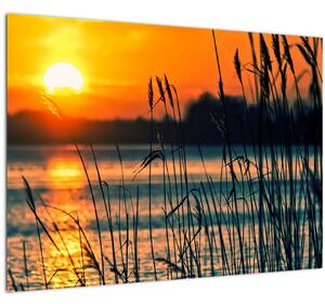 Tablou - Apus de soare la lac (70x50 cm)