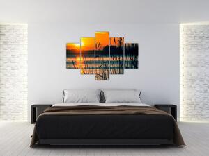 Tablou - Apus de soare la lac (150x105 cm)