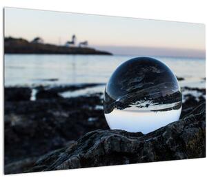 Tablou - Bile de sticlă pe piatră (90x60 cm)