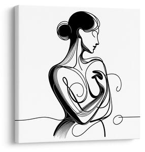 Tablou linii ale eleganței feminine