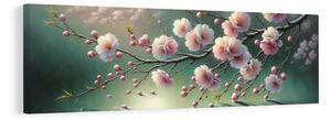 Tablou cireș japonez în reflexia luminii