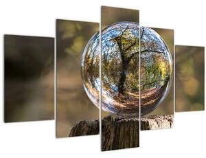 Tablou - Reflecție intr-o sferă transparentă (150x105 cm)