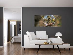 Tablou - Reflecție intr-o sferă transparentă (120x50 cm)