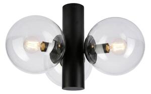 Plafonieră SFERIO 3xE14/5W/230V negru/transparent