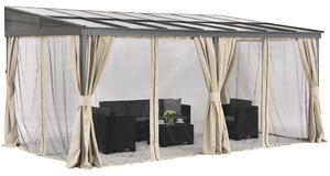 Aluminiu patio baldachin 3 x 6 m Tarragona Premium Garden Point bej