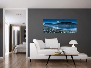 Tablou - Islanda noaptea (120x50 cm)