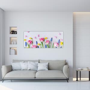 Tablou - Flori de primăvară (120x50 cm)