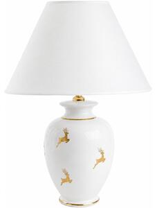 Kolarz 731.70W.150 - Lampă de masă NONNA 1xE27/100W/230V cu cerbi, alb/auriu