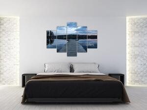 Tablou - Ponton de lemn, lac (150x105 cm)