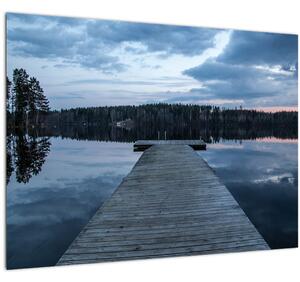 Tablou - Ponton de lemn, lac (70x50 cm)
