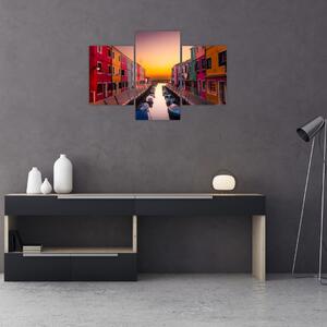 Tablou - Apus de soare, insula Burano, Veneția, Italia (90x60 cm)