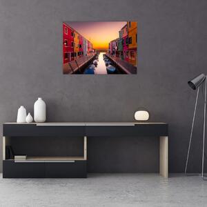 Tablou - Apus de soare, insula Burano, Veneția, Italia (70x50 cm)