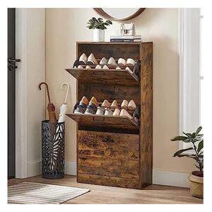 Dulap Pantofi Model Caden, Maro rustic , 60x24x120 cm