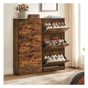 Dulap Pantofi Model Caden, Maro rustic , 60x24x120 cm