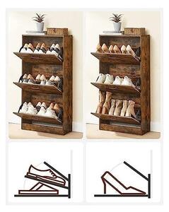 Dulap Pantofi Model Caden, Maro rustic , 60x24x120 cm