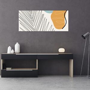 Tablou - Ilustrație de frunze (120x50 cm)