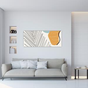 Tablou - Ilustrație de frunze (120x50 cm)