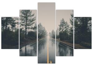 Tablou - Drum în ploaie (150x105 cm)