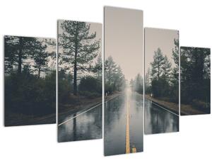 Tablou - Drum în ploaie (150x105 cm)