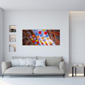 Tablou - Umbrele colorate (120x50 cm)