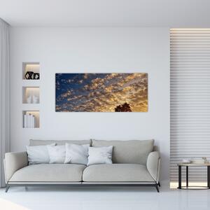 Tablou - Palmieri între nori (120x50 cm)