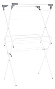 Uscator pliabil haine NODAR, alb/gri, metal/plastic, 60x37x105 cm
