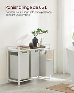 Cos de rufe, Vasagle, Alb, 92.5×33×72 cm