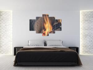 Tablou - Lemn în foc (150x105 cm)