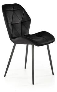 Scaun K453, negru, stofa catifelata, 48x53x86 cm