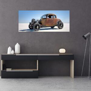 Tablou - Mașină în deșert (120x50 cm)