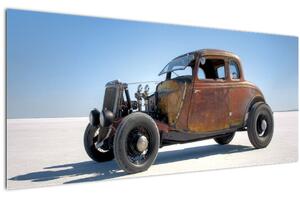 Tablou - Mașină în deșert (120x50 cm)