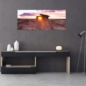 Tablou - Apus de soare în deșert (120x50 cm)