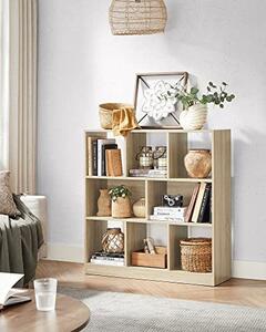 Biblioteca Vasagle, Model Aurelia, 100x97.5x30 cm, Natur