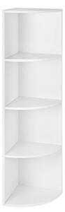 Biblioteca Vasagle, Model Spencer, 129.5x30x30 cm, Alb