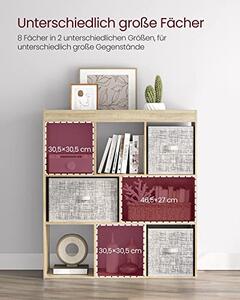 Biblioteca Vasagle, Model Aurelia, 100x97.5x30 cm, Natur