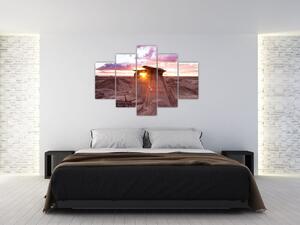 Tablou - Apus de soare în deșert (150x105 cm)