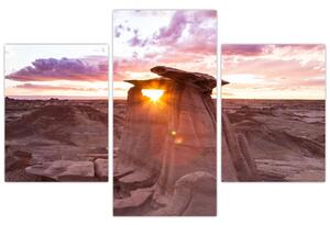 Tablou - Apus de soare în deșert (90x60 cm)