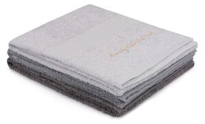 Set 3 prosoape baie 404, gri, bumbac, 50x90 cm