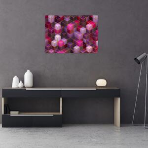 Tablou - Cuburi violet (70x50 cm)