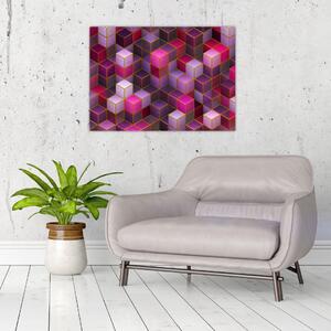 Tablou - Cuburi violet (70x50 cm)