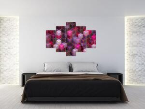 Tablou - Cuburi violet (150x105 cm)