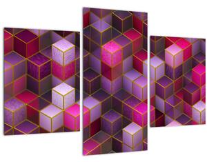 Tablou - Cuburi violet (90x60 cm)