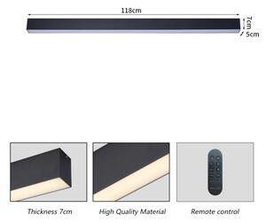 Brilagi - Plafonier LED dimabil SLEEKLINE LED/40W/230V Wi-Fi Tuya negru + telecomandă
