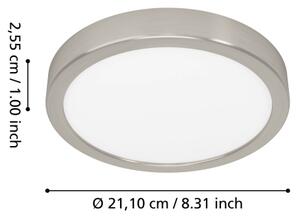 Eglo 901381 - Plafonieră LED FUEVA-Z RGBW dimabilă, sticlă fumurie, LED/11,2W/230V 21,1cm IP44 crom