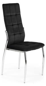 Scaun tapitat K416, negru, stofa catifelata, 43x54x101 cm