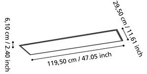 Eglo 901509-LED RGBW Panou LED aplicat pentru tavan MORADILLO-Z LED/34W/230V 120x30cm negru