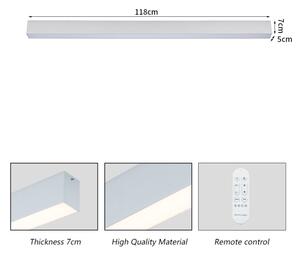 Brilagi - Plafonieră LED reglabilă SLEEKLINE LED/40W/230V Wi-Fi Tuya argintiu+telecomandă