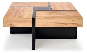 Masuta SEVILLA, negru/stejar craft, PAL, 100x100x47 cm